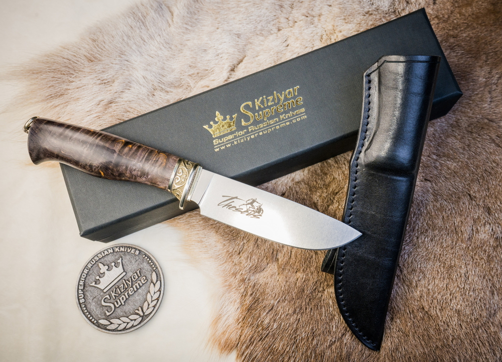 Охотничий нож Theseus M390 Satin темная рукоять
