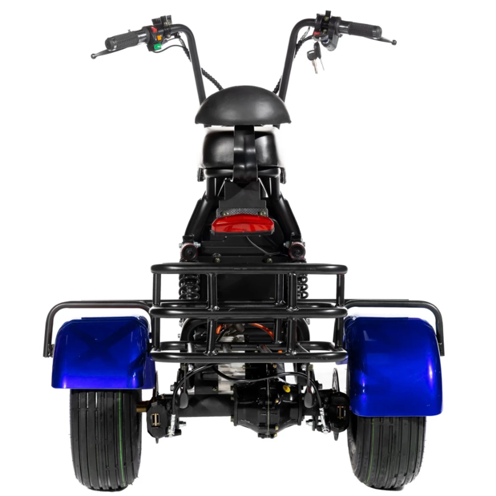 ЭЛЕКТРОСКУТЕР CITYCOCO GT X5 TRIKE 1500W 15AH 48V Синий