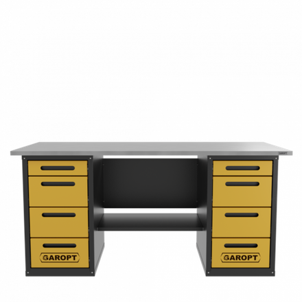 Верстак двухтумбовый 4 ящиков /4 ящиков, желтый 1800*700 GAROPT, GT1800Y4Y4.yell
