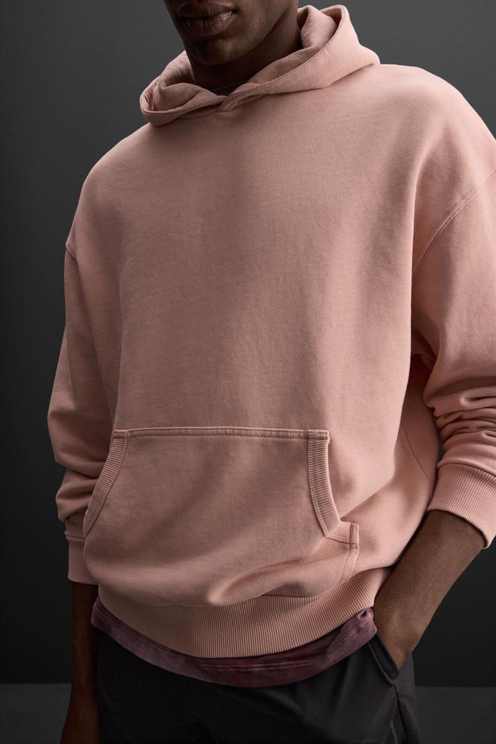 ZARA ХУДИ С КАПЮШОНОМ И ВЫШИВКОЙ, РОЗОВЫЙ