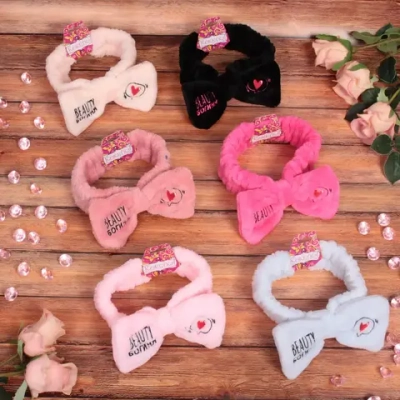 Повязка на голову «Кокетка - Beauty Богиня», сердце в шарике, микс 4 цвета, 6,5*16см
