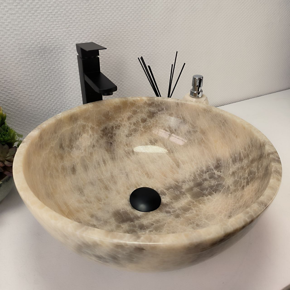 Раковина из оникса Bowl Grey TinLip BO-62910 45*45*17 42