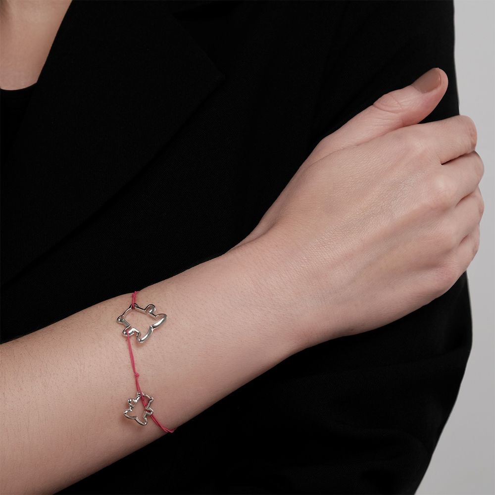 "Япанго" браслет в родиевом покрытии из коллекции "Gammi" от Jenavi с замком карабин