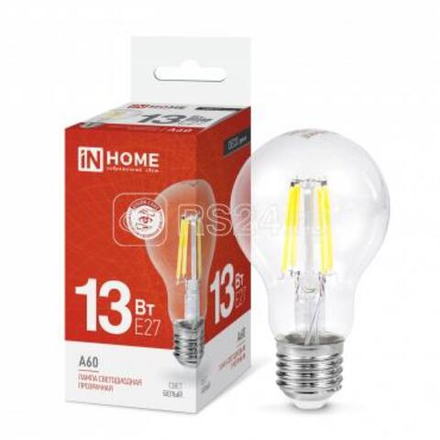 Лампа светодиод. IN HOME Е27 13Вт LED-A60 230В 4000Лм