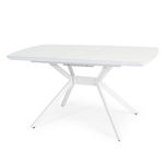 Олимп (Ваша Мебель) Стол обеденный раздвижной (столешница-стекло белое)