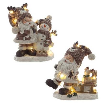 GAEM Фигурка декоративная "Дед Мороз", с подсветкой (3хLR44,н/п), L1, L11 W6,5 H12,5 см, 2в.