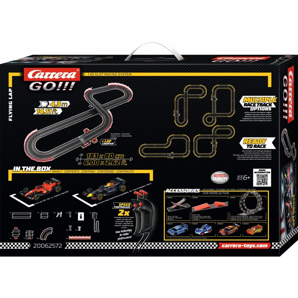 Carrera GO!!! - Автотрек 4,3 м Flying Lap + 2 машинки 62572 / артикул   62572  / GTIN 4007486625723
