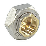 Соединитель латунь никель американка Ду 40 (1 1/2") прямой ВР/ВР 9012 ГОСТ 32585-2013 Aquasfera 9012-05