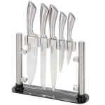 Набор ножей 6 пр, нерж сталь, рук нерж сталь, с подст, акрил, Daniks, Урбан, YW-A235N