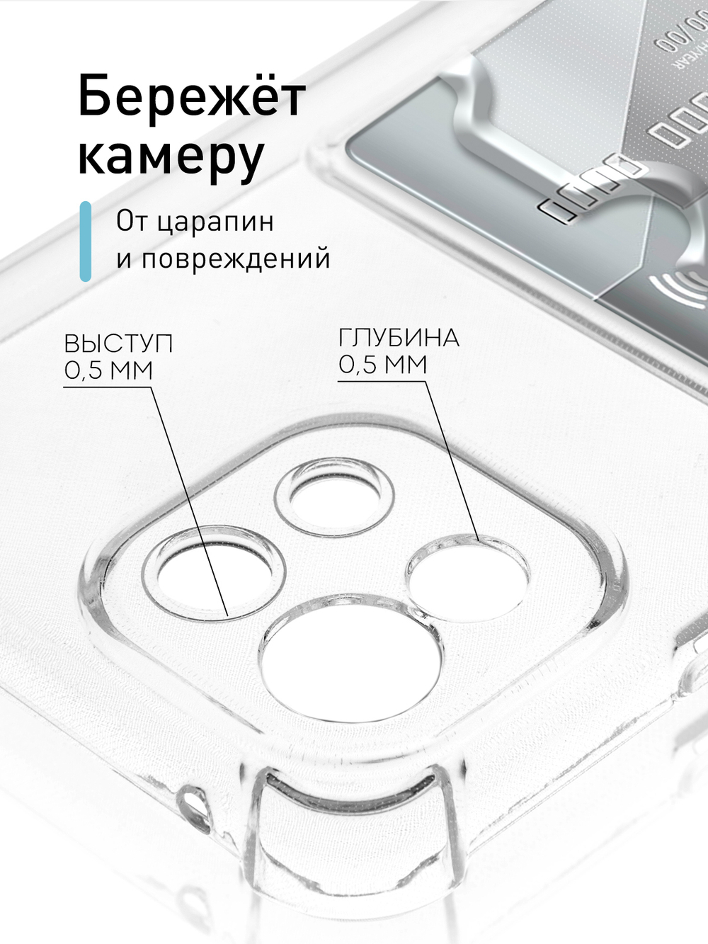 Чехол ROSCO для Xiaomi Mi 11 Lite (арт. XM-MI11L-HARD-TPU-POCKET )