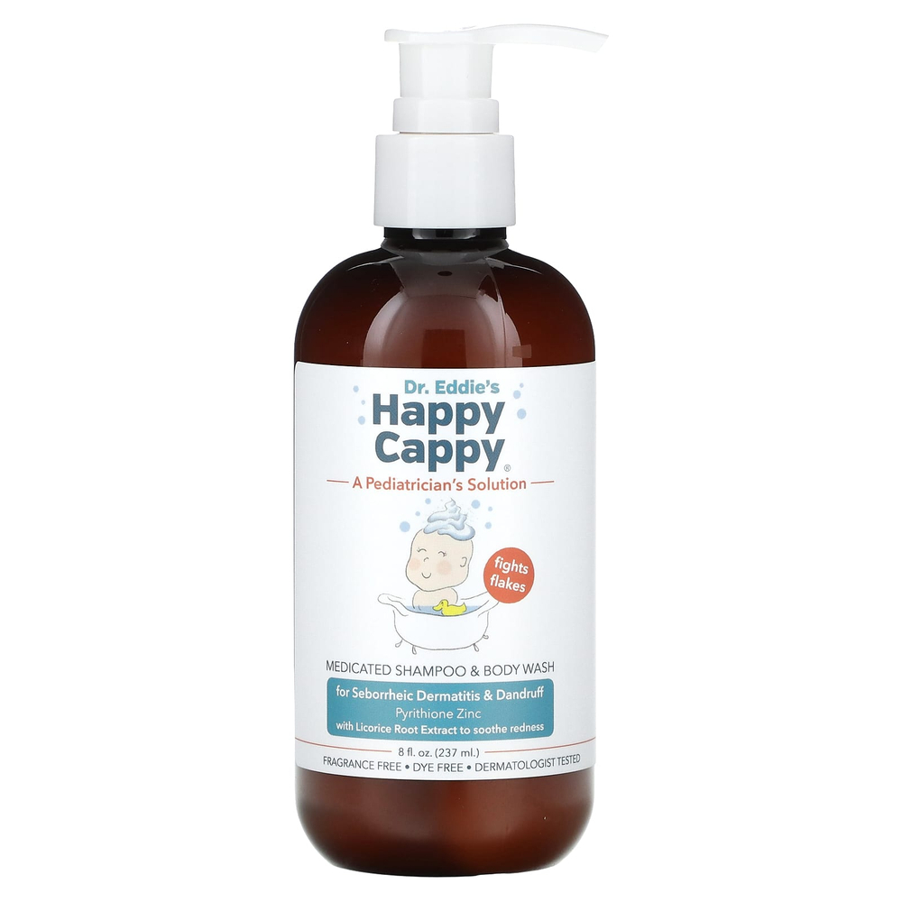 Happy Cappy, Лечебный шампунь и гель для душа, без отдушек, 237 мл (8 жидк. унц.)