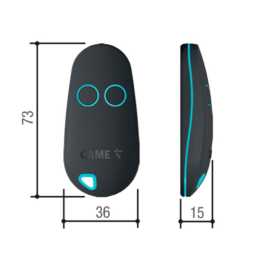 Брелок-передатчик TOP42FGN размеры