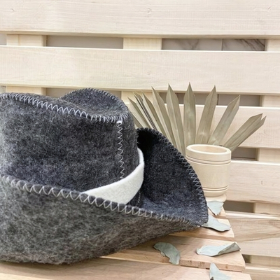 Шапка банная "Ковбойская" 30% шерсть/70% полиэфир