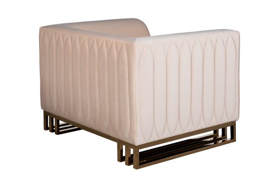 102AN-20491 Кресло Lucerne велюр бежевое 110*86*75см