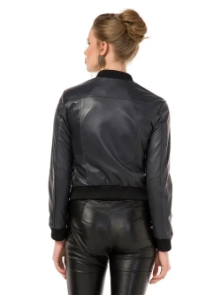 Куртка женская кожаная бомбер женский натуральный Турция