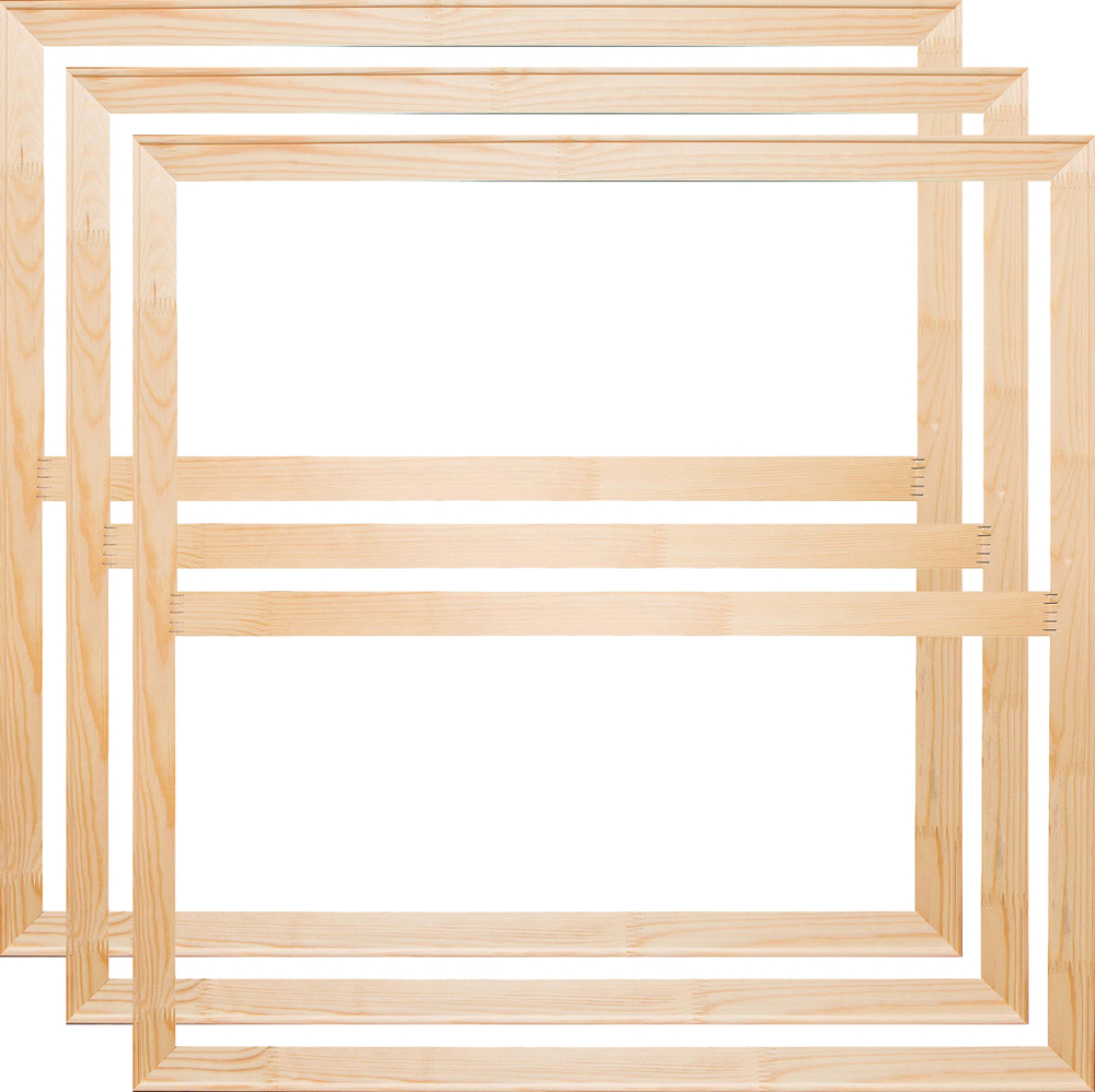 Глухой подрамник 100x100 см. (с крестовиной)  сеч. (40х18) мм. (3 штуки)