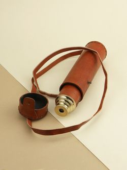 Nautical Подзорная труба в кожаном футляре