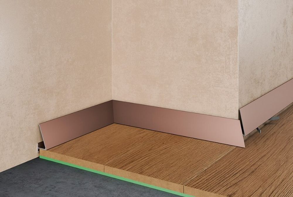 Щелевой плинтус Pro Design Corner 570 коньяк, 2600x15,5x35 мм