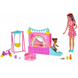 Барби - Набор няни Skipper Bouncy Castle с 2 куклами HHB67
