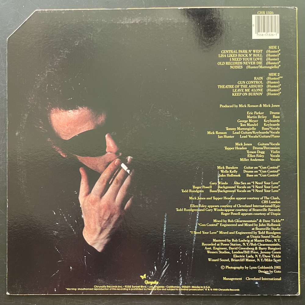 Виниловая пластинка Ian Hunter ‎– Short Back N' Sides LP
