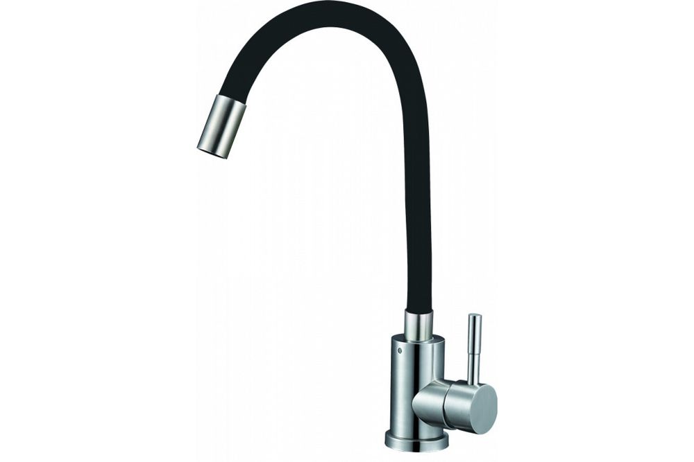 EZA4-F090 KB,см-ль для кух.мойки с пов.гибким черным изливом ,катридж Ø 35.