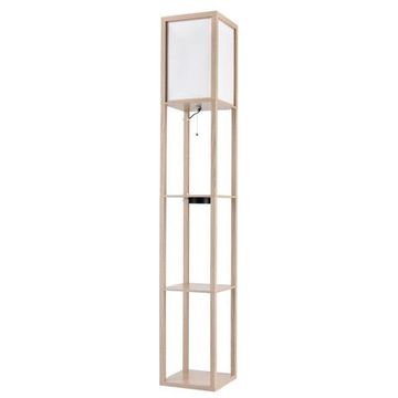 8091/1F COMFI LN25 361 дерево/белый, дерево/текстиль Торшер Е27 1*60W 220V PRACTIC