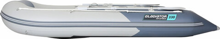 Надувная лодка GLADIATOR B330AL светло-темносерый