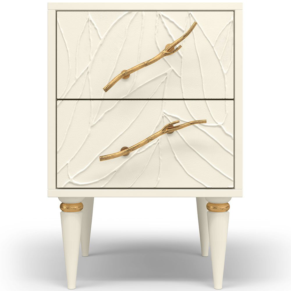 Тумба Арт Колор leaves Классик Голд Кремовый белый