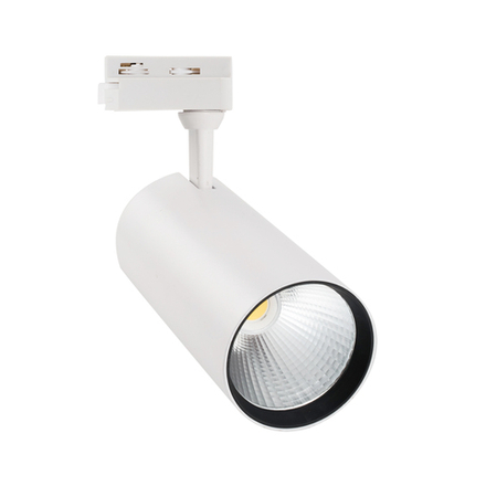ULB-Q276 32W-3000К WHITE Светильник-прожектор светодиодный трековый. 3000 Лм Теплый белый свет 3000К. Корпус белый. ТМ Volpe.