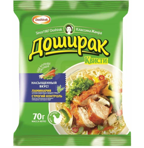 ЛАПША БЫСТРОГО ПРИГОТОВЛЕНИЯ СО ВКУСОМ КУРИЦЫ КВИСТИ 70ГР ДОШИРАК
