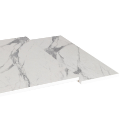 Стол VIGO ЛДСП/HPL/металл,  120 x 80 x 30 х 30 х 75 см, Мрамор светлый/белый