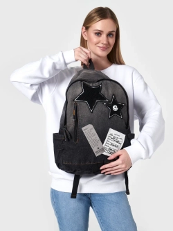 Рюкзак джинсовый школьный молодежный