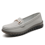 Reivantix Gommino Loafers Women"s Gray/Beige/Black