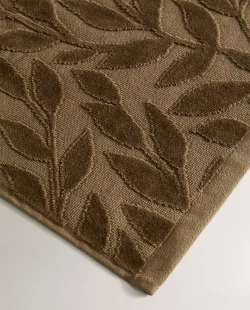 ZARA HOME ЖАККАРДОВОЕ ПОЛОТЕНЦЕ, ТЕМНЫЙ ХАКИ