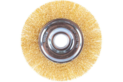 Щетка дисковая для УШМ (латунированная проволока 0,3 мм, 150 мм) MIRAX 35141-150