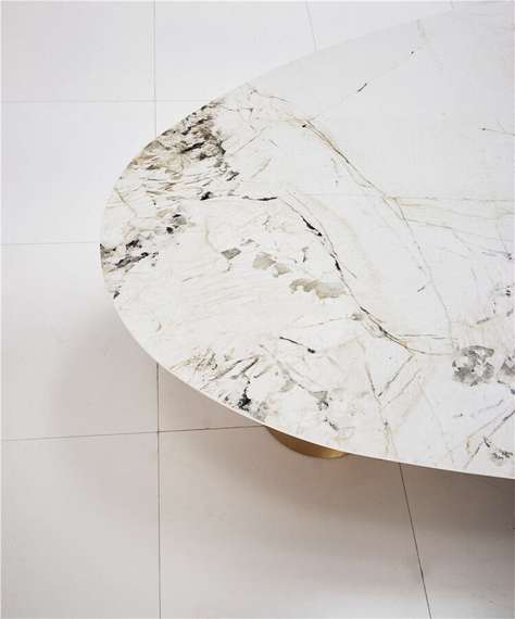 Стол Lagos, 220х100 см, белый керамогранит