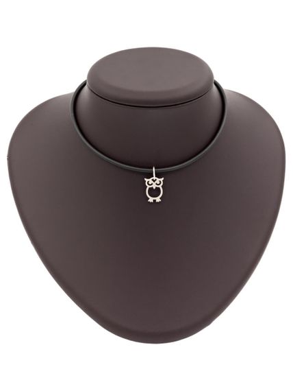 Сова мини подвеска из серебра 925 пробы, на постаменте