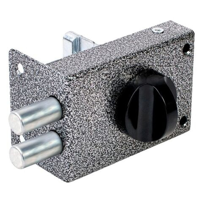 Замок накладной дверной, Омега, ЗН1 2Р, 00-00000626, серебро