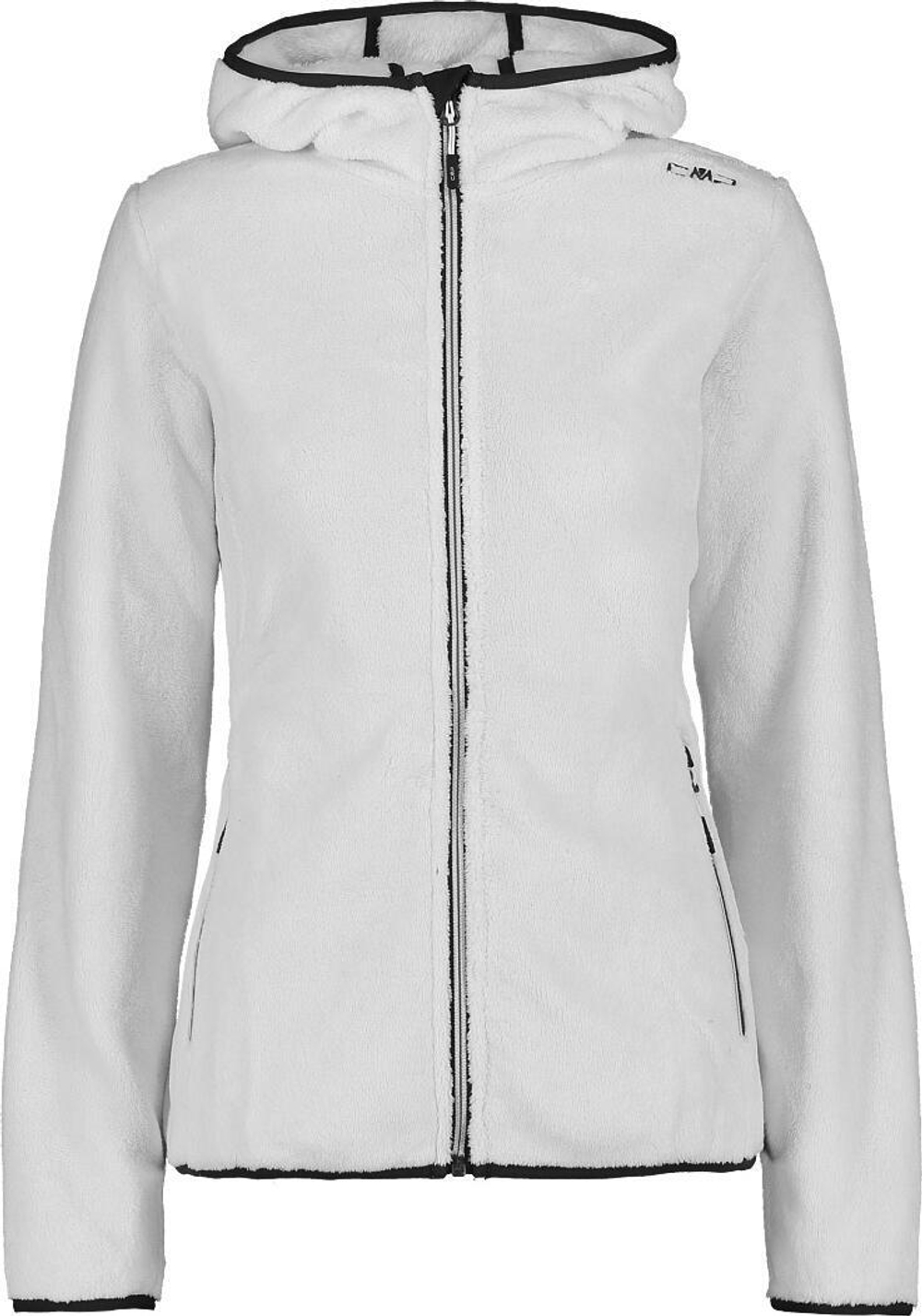 Толстовка флисовая CMP Women's Jacket Fix Hood Jacket, артикул 38P1546, цвет B.GESSO-ANTRACITE (03XH)