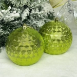 Новогодние шары 10 см (набор 2шт) «Мягкое сияние», Салатовый