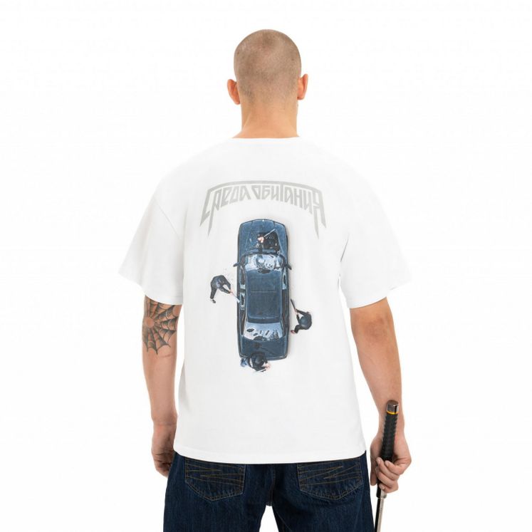 Футболка Питерский Щит Разборка, белый