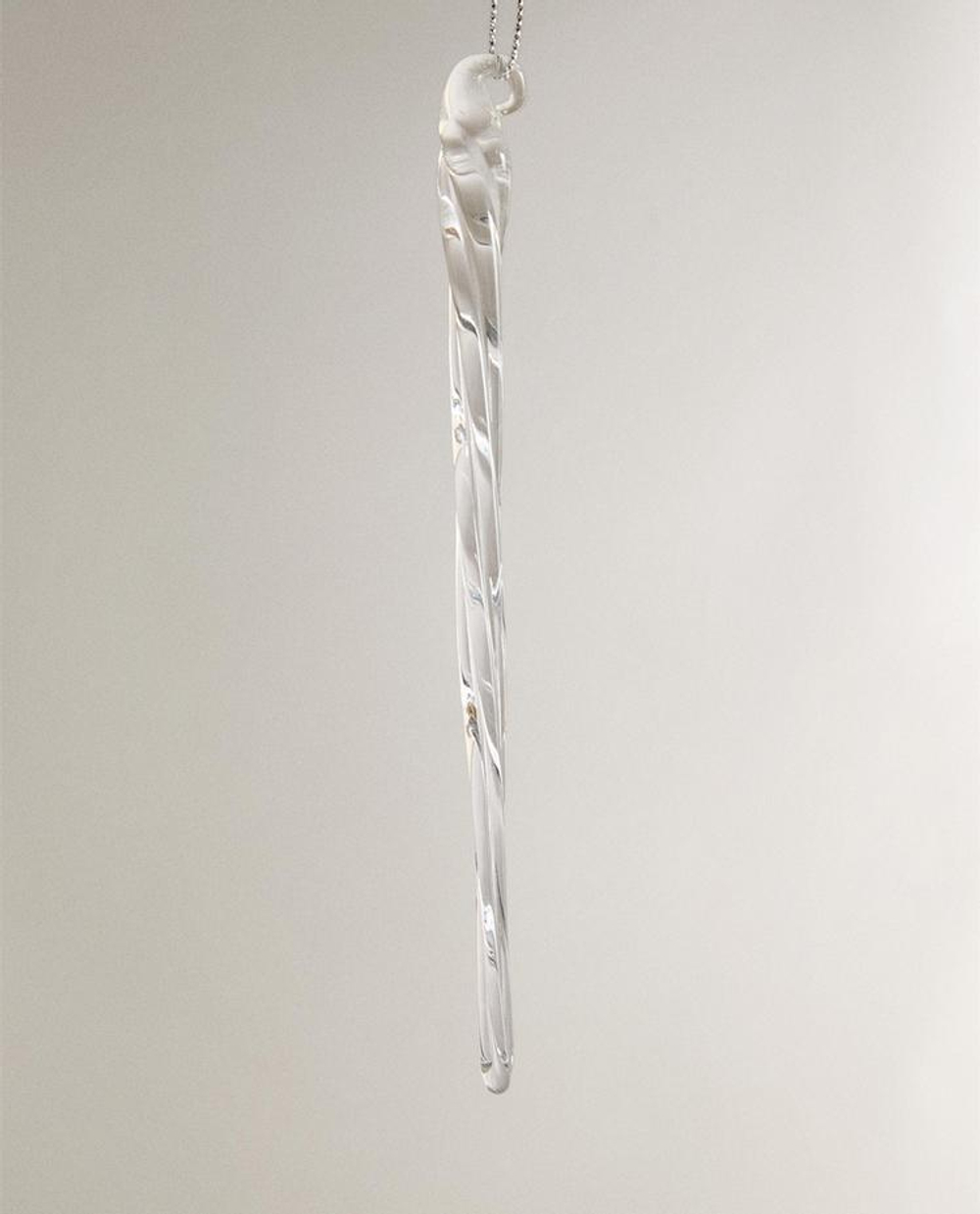 ZARA HOME СТЕКЛЯННОЕ ЕЛОЧНОЕ ИГРУШКА В ФОРМЕ КАПЛИ, ПРОЗРАЧНЫЙ