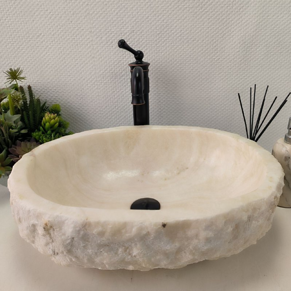 Раковина из оникса Erozy White EO-02198 52x41x15 см