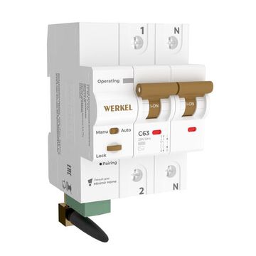 Умный автоматический выключатель Werkel 2P C63A 6kA W1002P6301