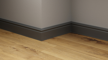 Плинтус Ampir Антрацит 80