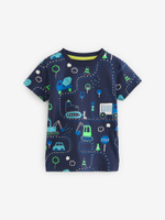 Футболка для мальчика Next N14-559, 5 шт., Cалатовый, Синий, Голубой