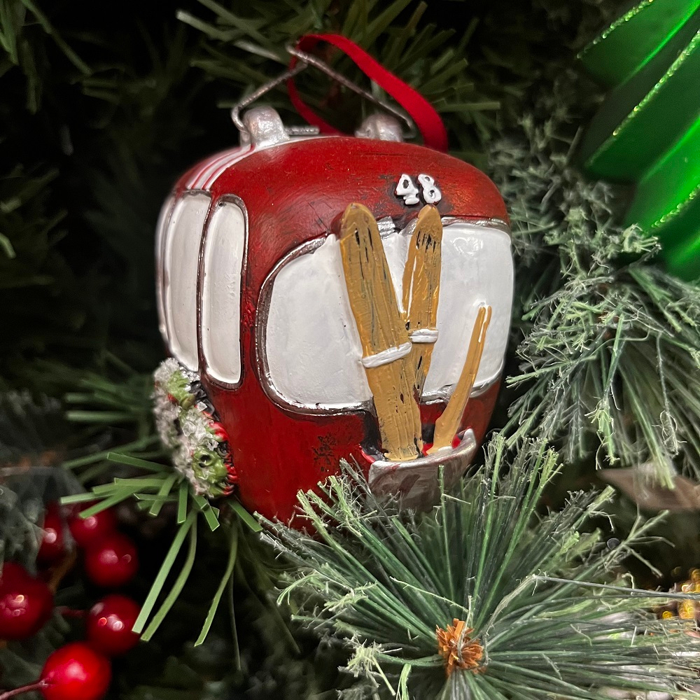 Вагон фуникулёра, новогоднее украшение, 8 см