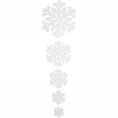 Украшение новогоднее «Снегопад» d-41/30/22/15/11 (набор 5 шт)