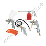 FUBAG Набор пневмоинструмента 5 предметов (краскораспылитель с верхним бачком)
