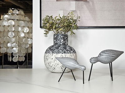 Статуэтка Wood grain bird black B